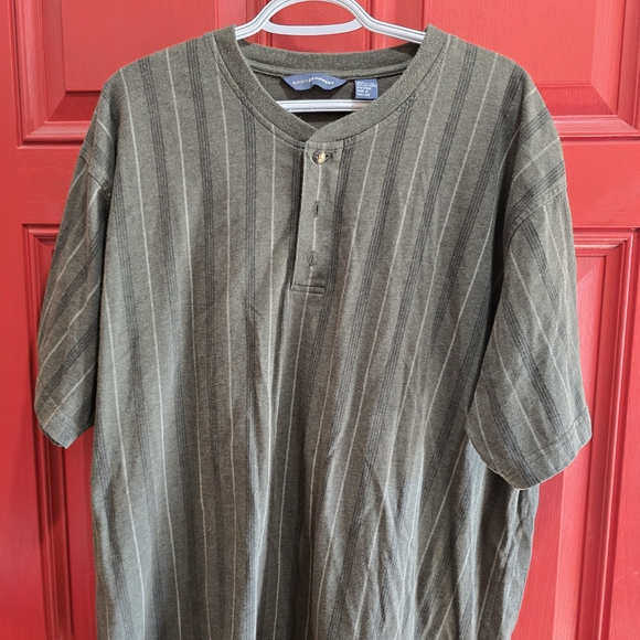 Casual Green Striped Button Down Shirt - Picture 2 of 7